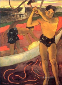 Paul Gauguin Painting - El hombre del hacha Paul Gauguin